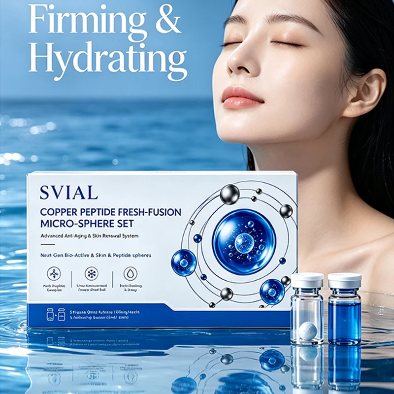 Blue Copper Lyophilized Powder Set essence for Firming, Lightening, Deep Penetrating, Moisturizing Brightening Skin Care