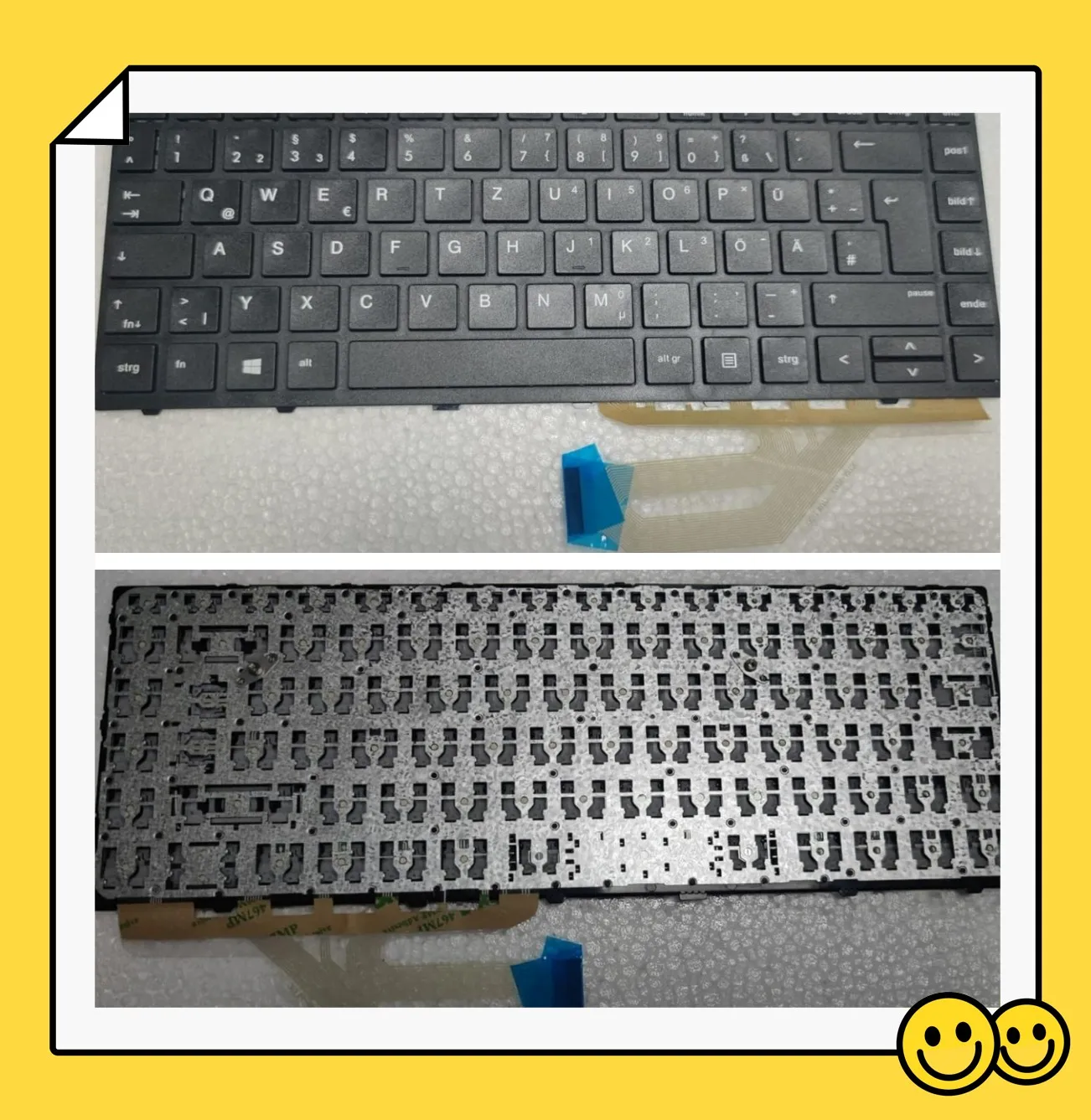 Teclado alemán para HP ProBook 430 G5 440 G5 445 G5 640 g4 640 g5 640 g5 645 g5 marco negro sin retroiluminación diseño QWERTZ