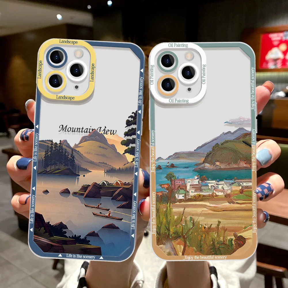 

Landscape Phone Case For Samsung A54 5g Case A34 A53 5g A52 A14 A33 A52S A32 A23 A13 A71 S20 S21 FE S22 S23 Ultra Scenery Cover
