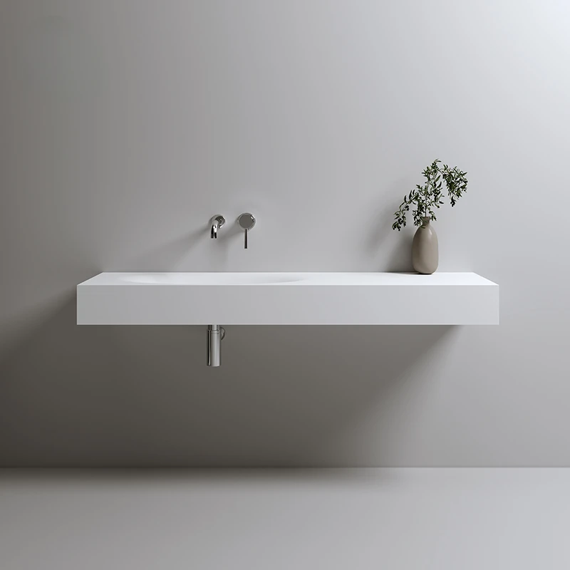 Artificial stone matte integrated basin bathroom simple wash basin washstand