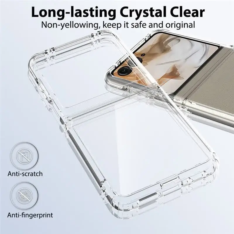 Funda de PC rígida para Motorola Moto Razr 70 Ultra Plus, cubierta trasera transparente para Moto Razr70 70+, carcasa protectora 2