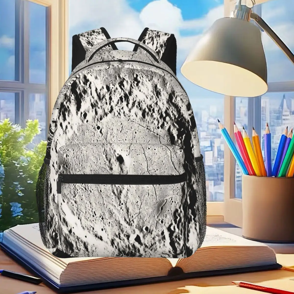 

Alphonsus Crater Moon антикварный принт студенческий рюкзак школьная сумка походный дорожный рюкзак для мужчин и женщин Bookbag сумки на плечо