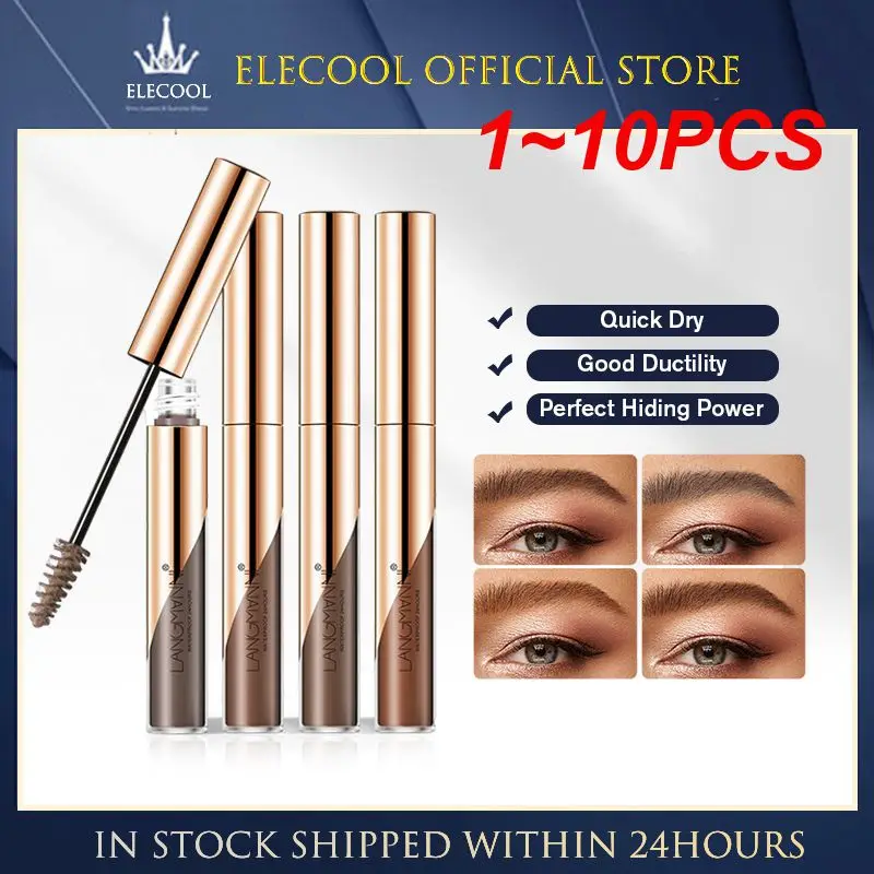 EyeblogugMascara Crème Brosse Waterproof, Microblading Longue Durée, Peel Off Teint, Eye Brow Tattoo Gel, EyebloggCream, Couleurs, 1-10Pcs