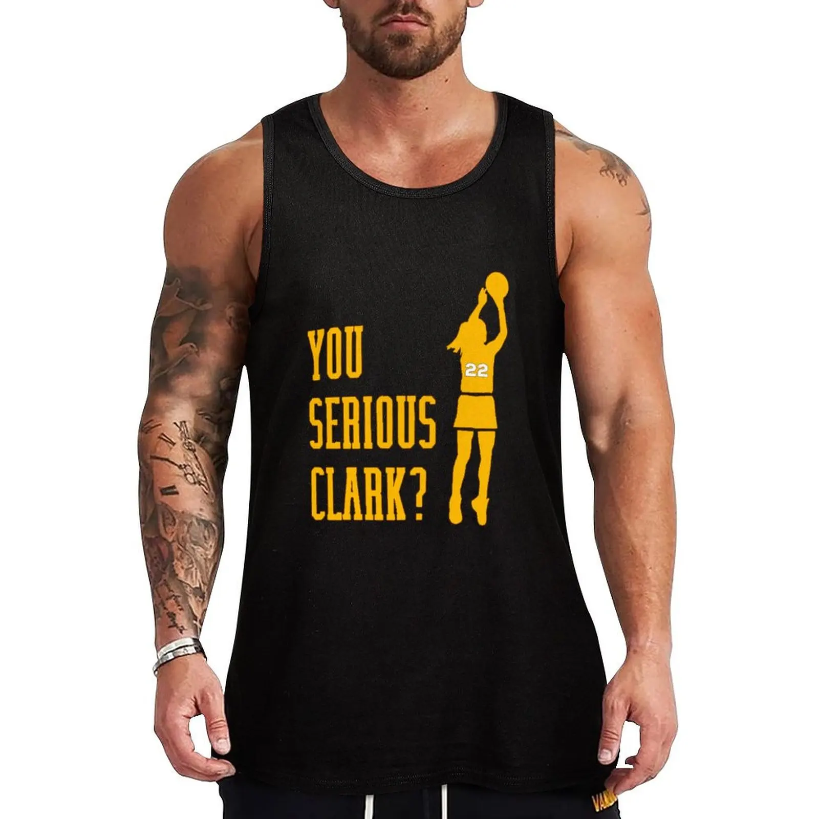 

you-serious-ccaitlliinn-cllaarkk Tank Top Logo Free Print Tank Top Casual Graphic Sleeveless