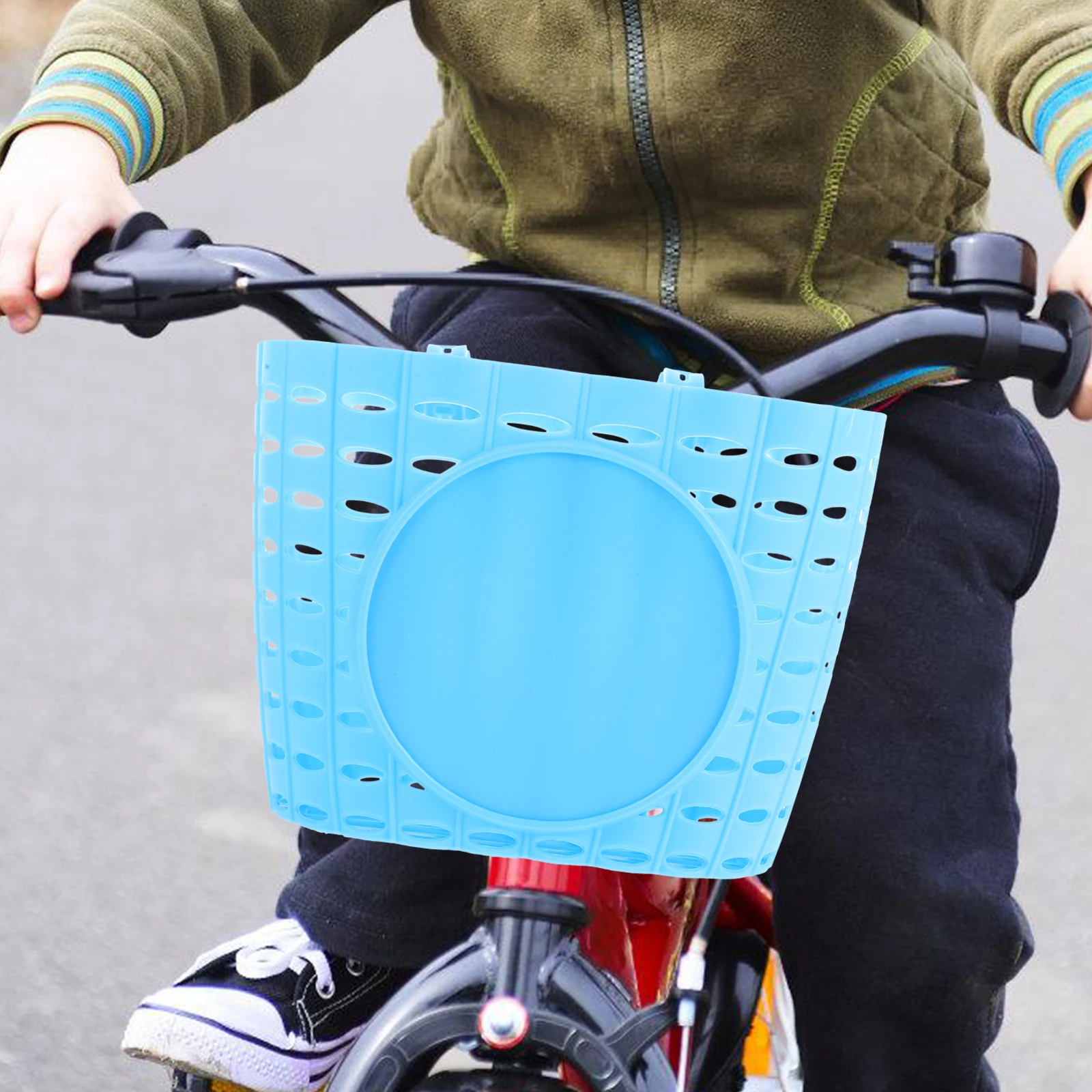 

Bicycle Basket Collapsible Bike Front for Girls Foldable Net Sky-blue Replacement Child