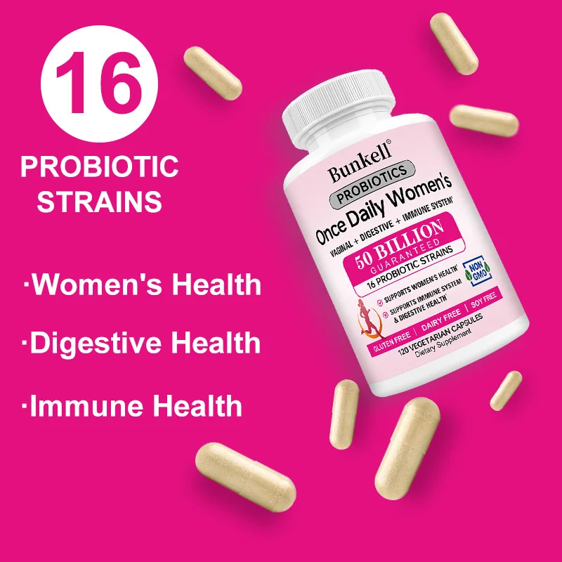 البروبيوتيك المصنوع يوميًا للنساء 50 مليار CFU 16 سلالة بروبيوتيك مع البريبايوتكس العضوية والهضم والصحة المناعية #2