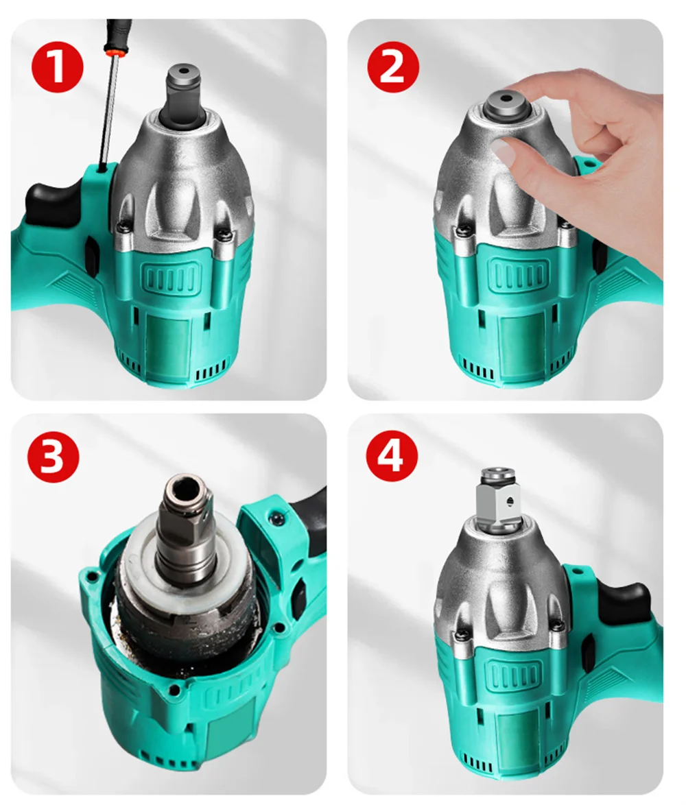 เปลี่ยน Impact Driver Anvil ไฟฟ้า Brushless ประแจเพลาเดี่ยว Dual ใช้ไร้สายประแจส่วนเครื่องมืออุปกรณ์เสริม