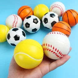 1pcs Solid Sponge Soft Ball Children Sports Basketball Football Toys Decompression Release Ball Ball Pit Balls KendamaBrinquedos