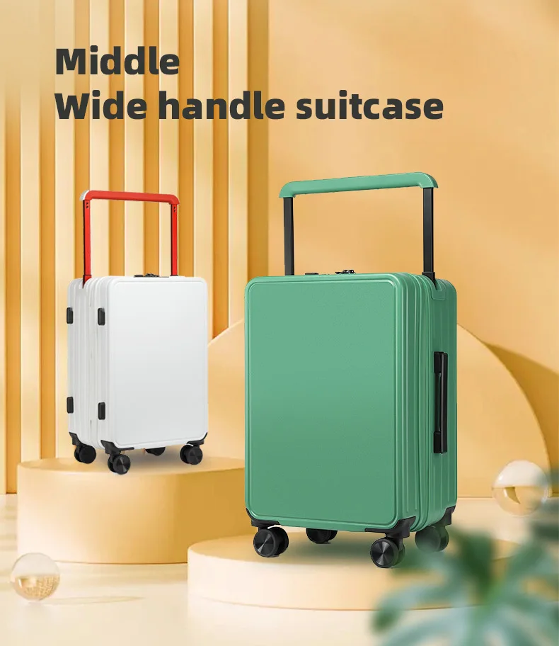 Custom trolley case 20 inch wide trolley balance lightweight luggage waterproof anti-scratch 24 inch Women's suitcase