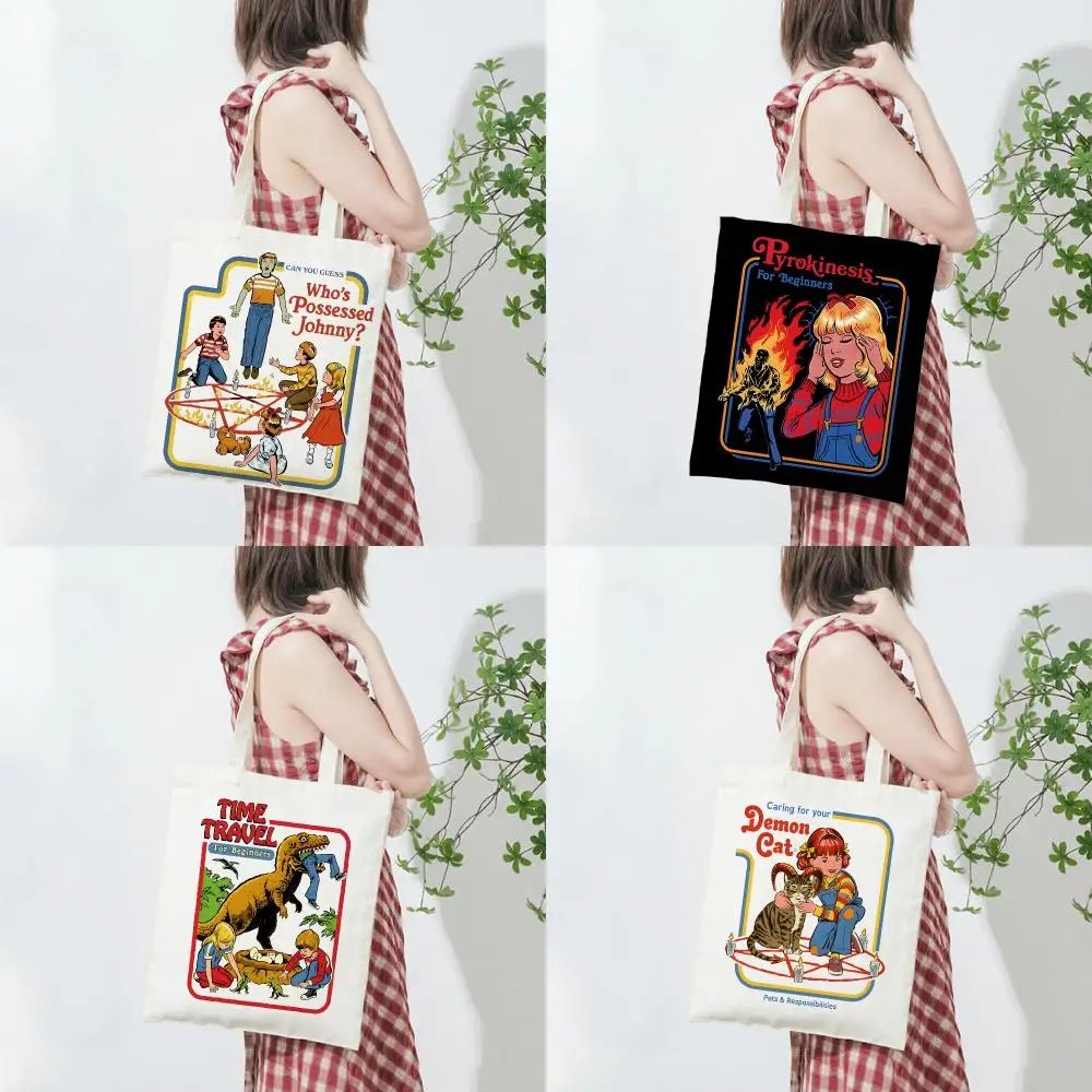 Artist Art Steven Rhodes Storage Bags Lightweight Printed Canvas Bag Portable Daily Shopping Shoulder Bag