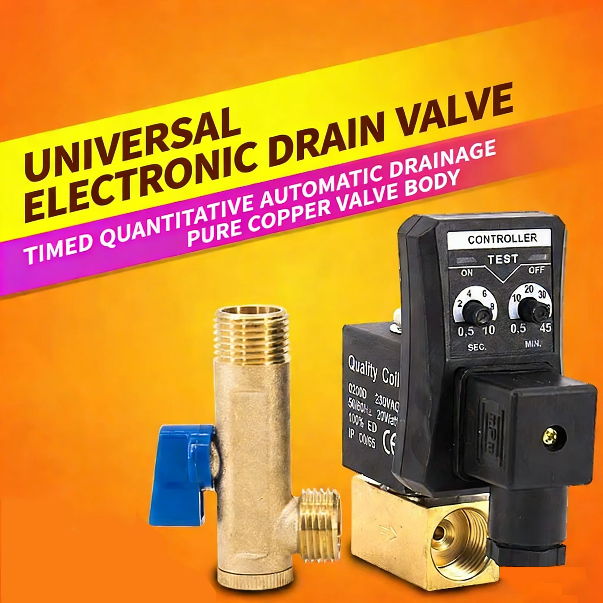 Electronic Drain Valve Timer Switch Air Compressor Dryer Drain Valve Automatic Drain Valve Gas Tank Solenoid Valve