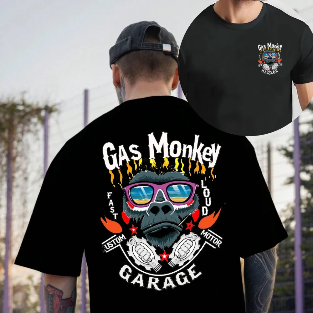 Men Gifts Amazing Essential Double-sided Gas Monkeys Garage Cotton T-shirt Men Casual Summer Graphic Harajuku Streetwear Women