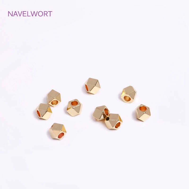 14K/18K vergoldete Perlenkappen, Abstandsperlen für Armband, Trenner für Perlen, DIY-Schmuckherstellungszubehör im Großhandel – Detail 26