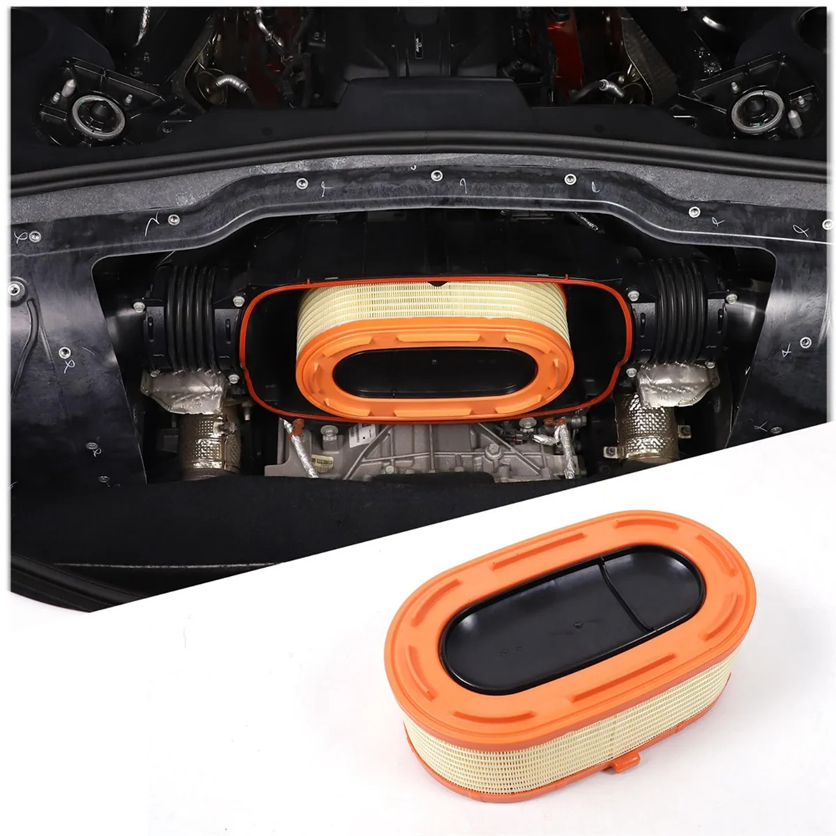 لسيارة شيفروليه كورفيت C8 2020-2024 فلتر هواء محرك السيارة ملحقات استبدال فلتر الهواء عالي التدفق