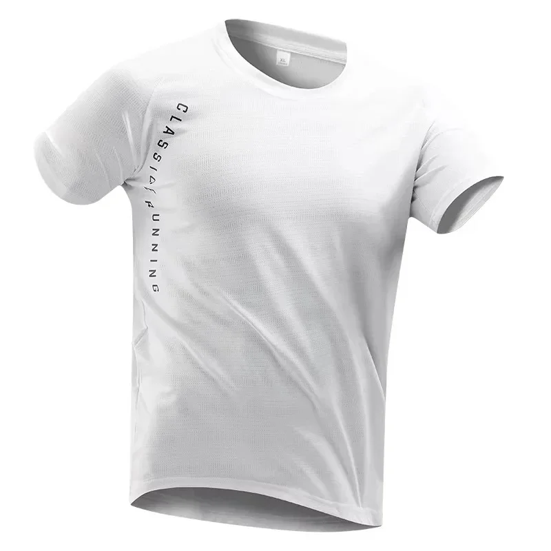 2026 Men's Quick Dry Short Sleeve Gym Running Moisture Wicking Round Neck T-Shirt Training Exercise Gym Sport T Shirt Tops