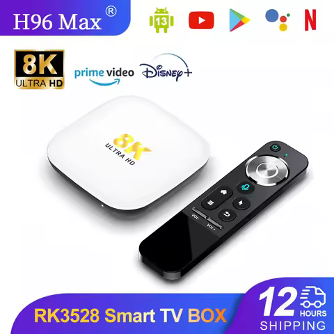 H96 Max M2 Smart TV Box RK3528 8K Ultra HD Android 13.0 | 4GB RAM 64GB ROM | WiFi6 &amp; 1000M Ethernet | BT5.0 Streaming Media Play