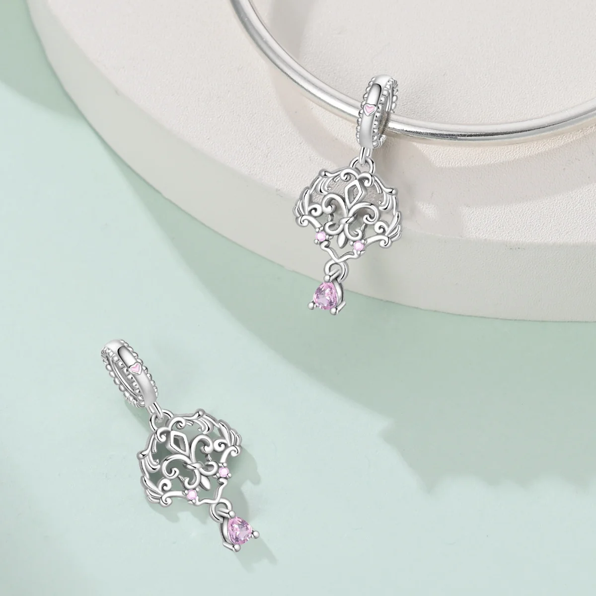 

Подвески из серебра 925, классические цветочные украшения, кулон, бусины, подходят для подвесок Plata 925, оригинальный браслет, бусины, женские ювелирные изделия