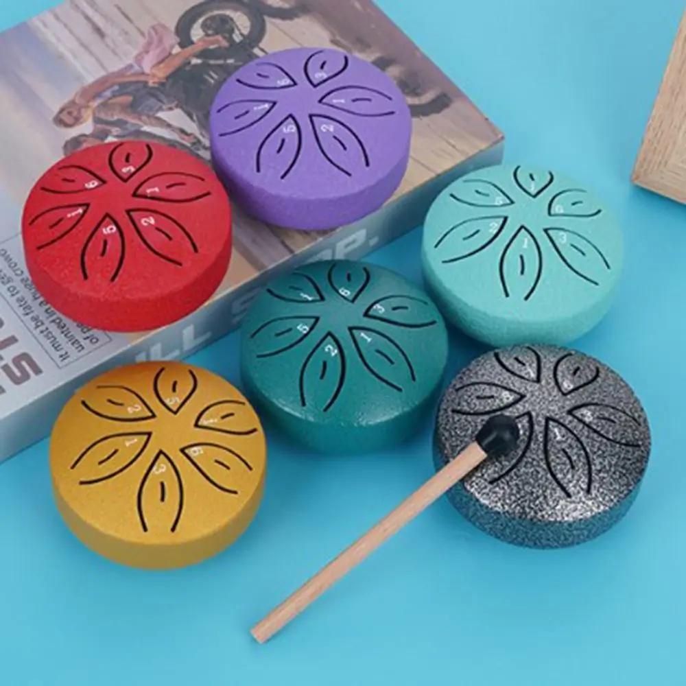 

Forgetting Worry Drum 6-Tone Steel Tongue Drum Set 3 Inch Multicolour Ethereal Drum Portable Hollow Meditation Drum Yoga