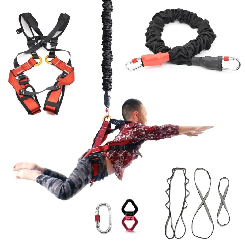 Children's Fitness Aerial Yoga Vitality Band Rope Bungee Dance Yoga Bungee Rope Children 5-12 Years Old
