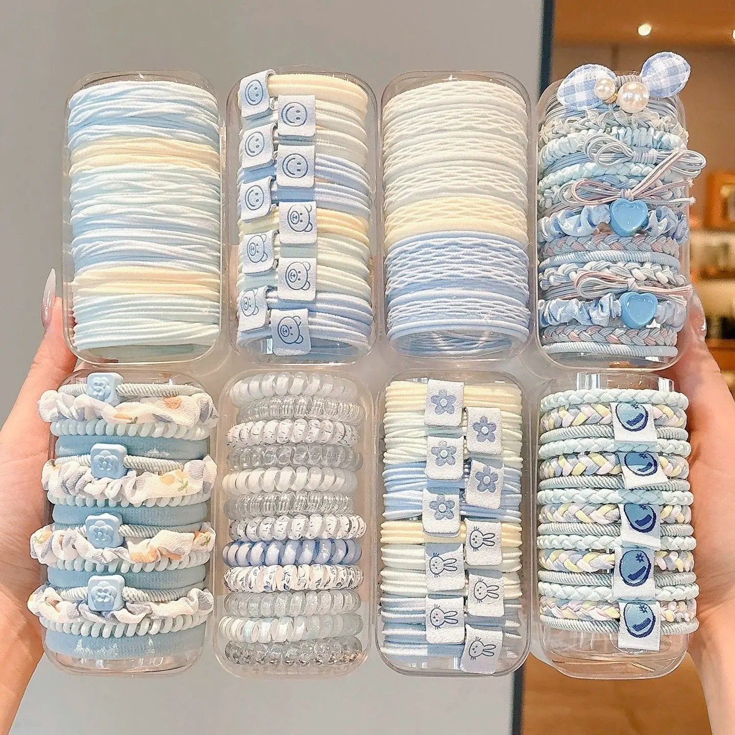 Hair Ties Hair Ties Hair Ties Set High Elastic Fabric Ponytail Holders Sweet Style 22Pcs Multi Design Hair Bands For Women