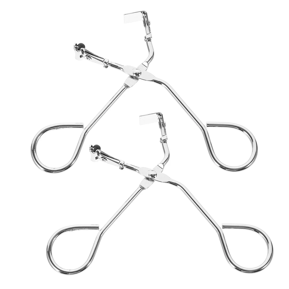 

2 pcs Eyelash Curler Stainless Steel Black Rubber Ring Partial Curling Tool for False Lashes Non Slip Grip Compact Design lash
