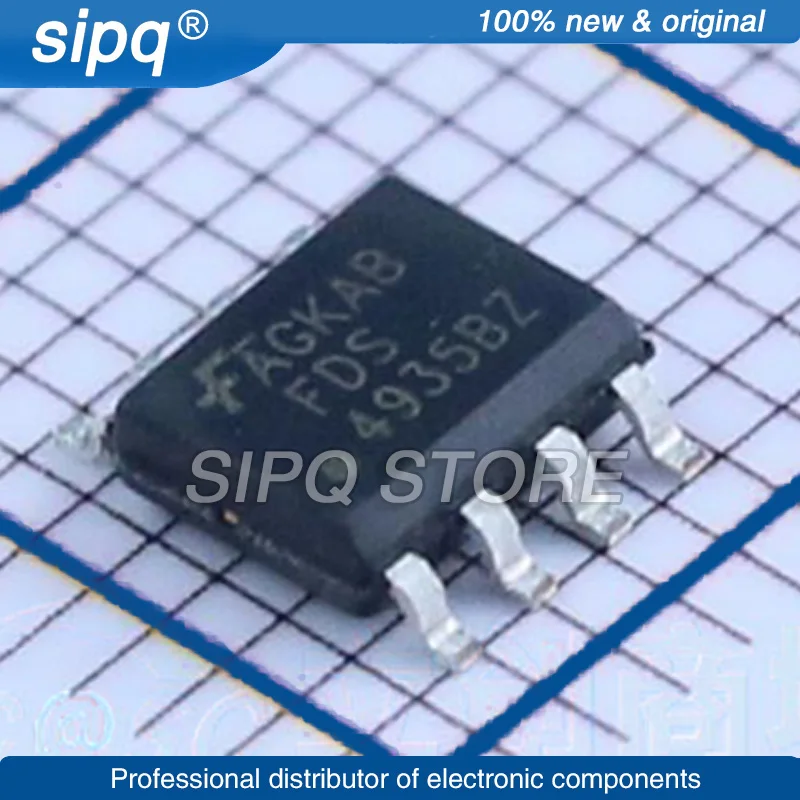 10PCS/LOT FDS4935BZ FDS 4935BZ 30V 6.9A 900MW 22MΩ@10V,6.9A 3V@250UA 2 P-CHANNEL SOIC-8 MOSFETS Brand New Original In Stock  IC