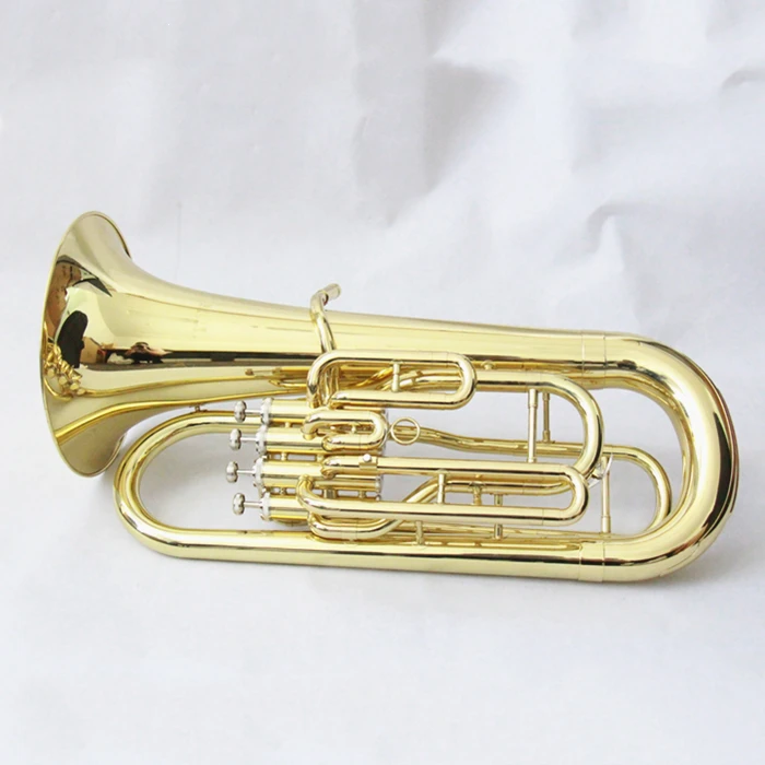 

4 valve Gold Lacquered Brass Body Cupronickel Side Stainless Steel Valves Bb Horn Euphonium