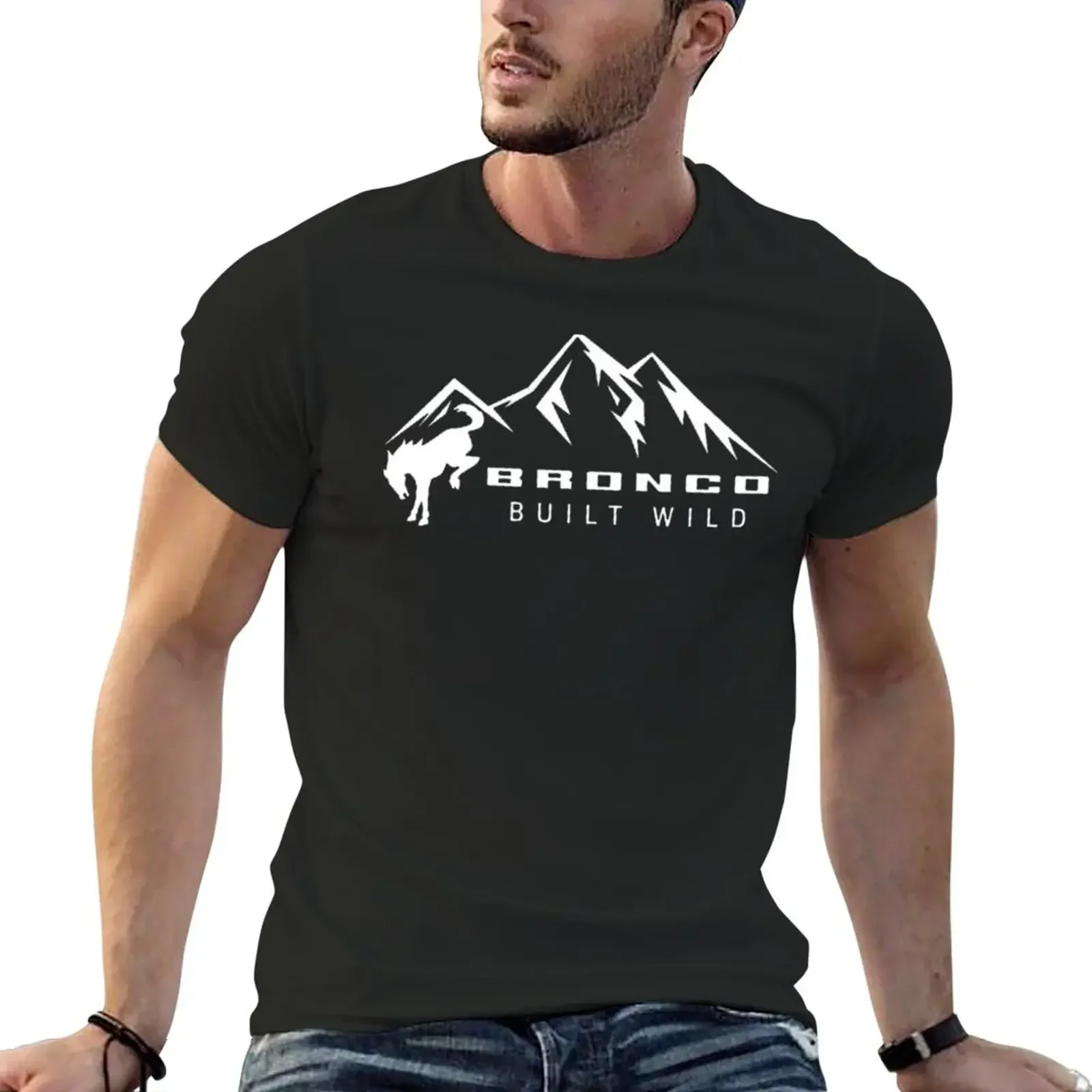 Bronco Built Wild Mountain T-Shirt animal prinfor boys boys animal print Short sleeve tee men