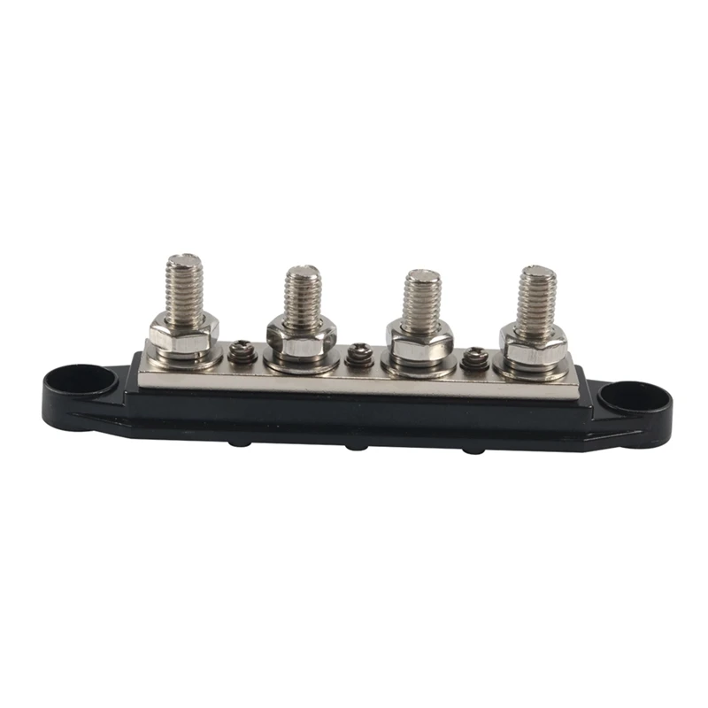 Bus Bar 12V 300A Power Distribution Block 4 X 3/8In Studs 12V Automotive Marine Battery Busbar Terminal Block With Cover