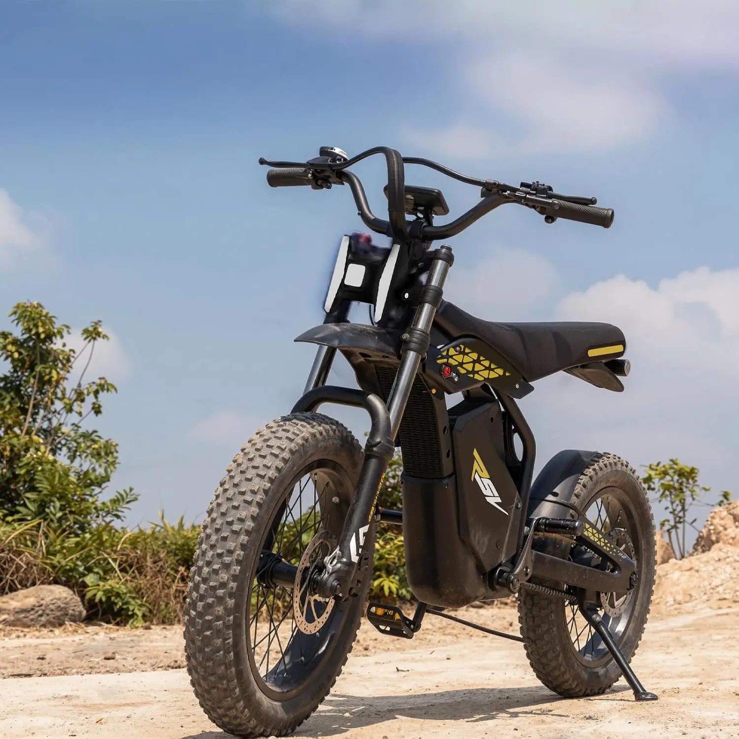 1500W 48V Electric Dirt Bike for Adults with Pedal Assist, Off-Road Mountain E-Bike, 2000W Peak Motor, Customized