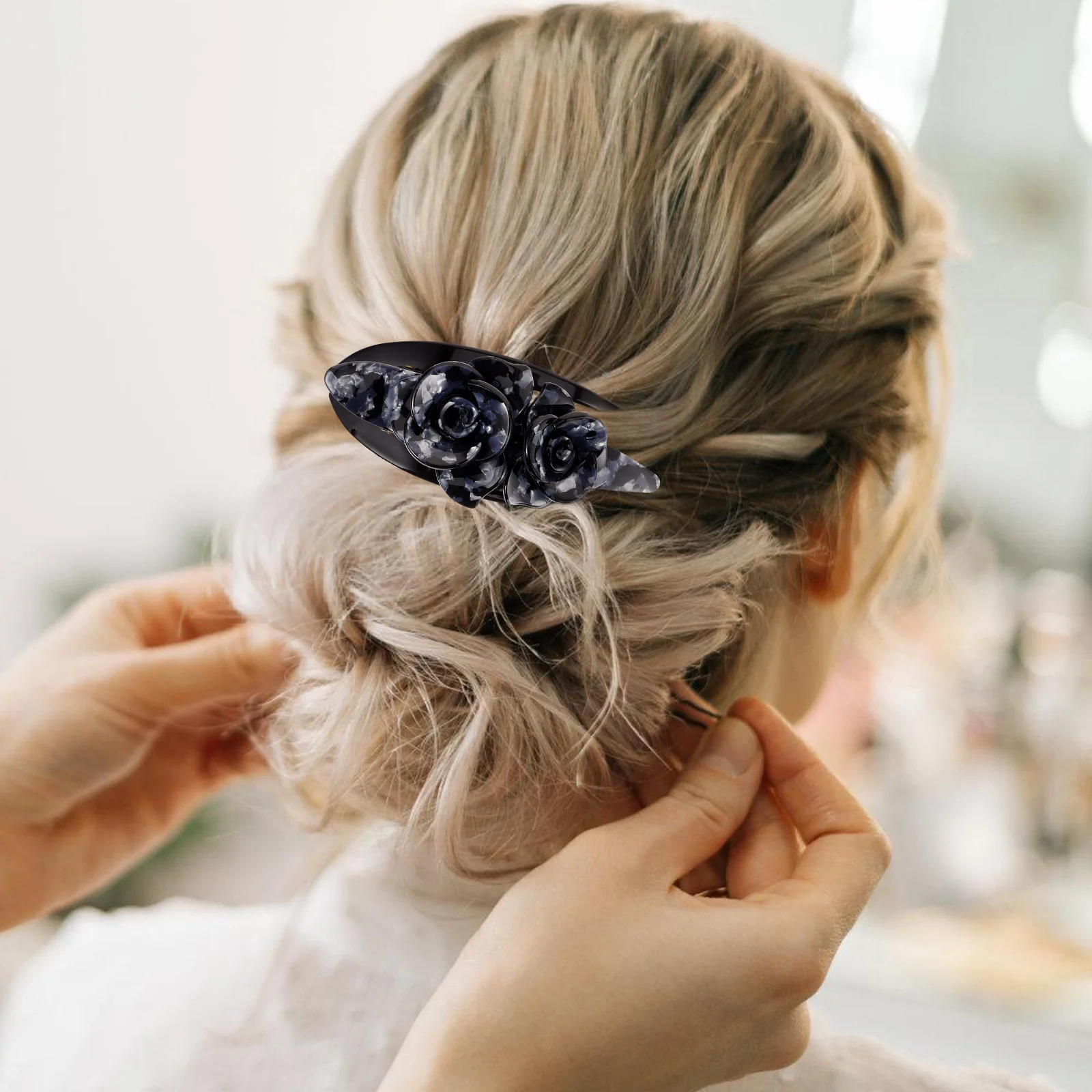 

Flat Claw Clip Women's Hair Styling Clip Strong Hold French Barrette Decorative Hair Clips for Daily Wear and Wedding