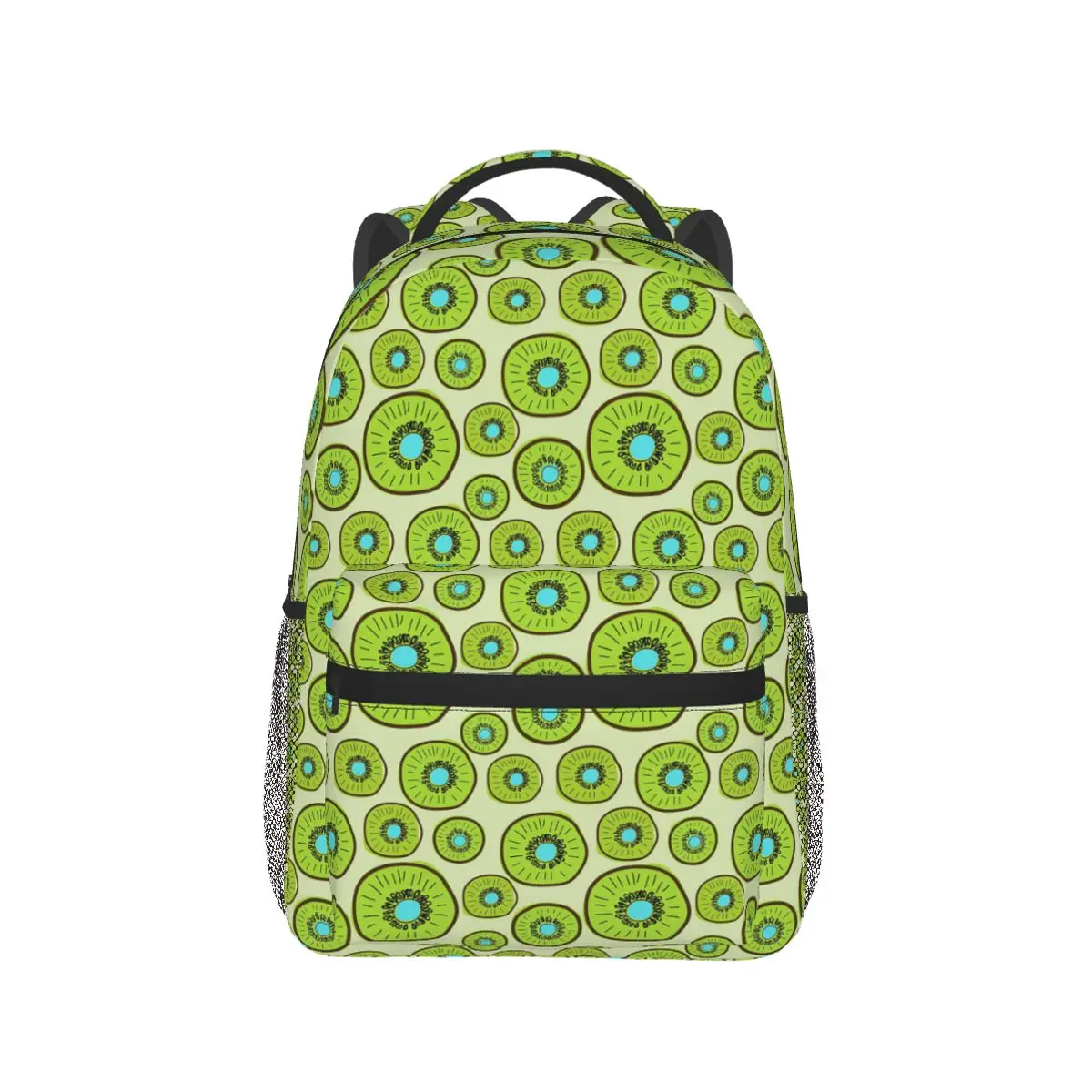 

Green Kiwi Slice Fruit Backpack Hot Sale Daypack Large Capacity Boys Girls BookBag School Bag Shoulder Bags for Men Women