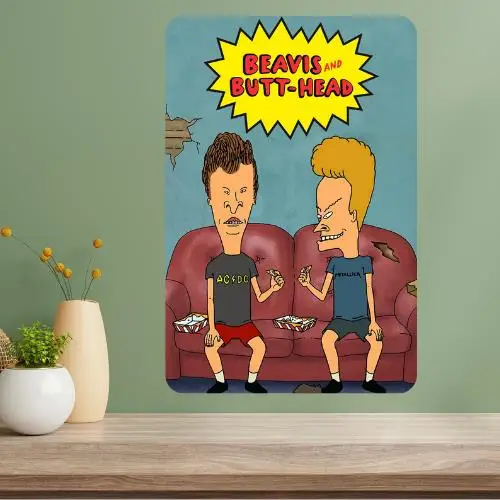 Beavis and Butthead Classic TV Show Metal Poster Sign