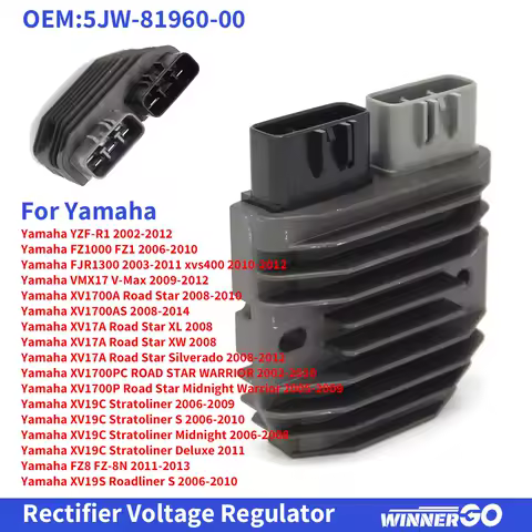 OEM:5JW-81960-00 Motorcycle 12V Voltage Regulator Rectifier Parts For Yamaha YZF-R1 FZ1000 FZ1 VMX17 V-Max XV1700AS FZ8 FZ-8N
