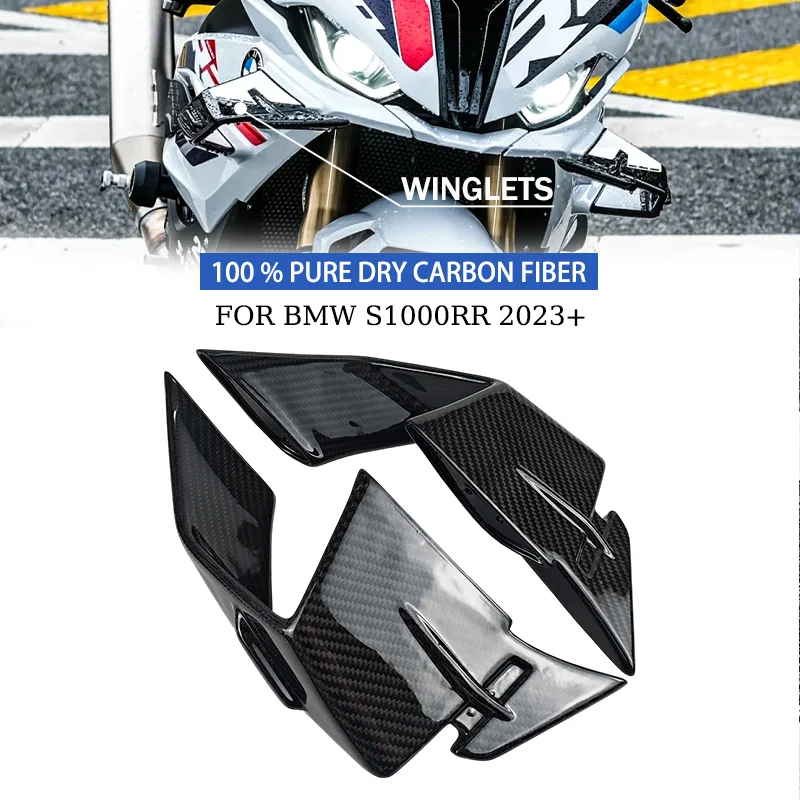 

FOR BMW S1000RR 2023 2024 100% pure carbon fiber dry carbon motorcycle accessory Body Parts Side Winglets fairing kit