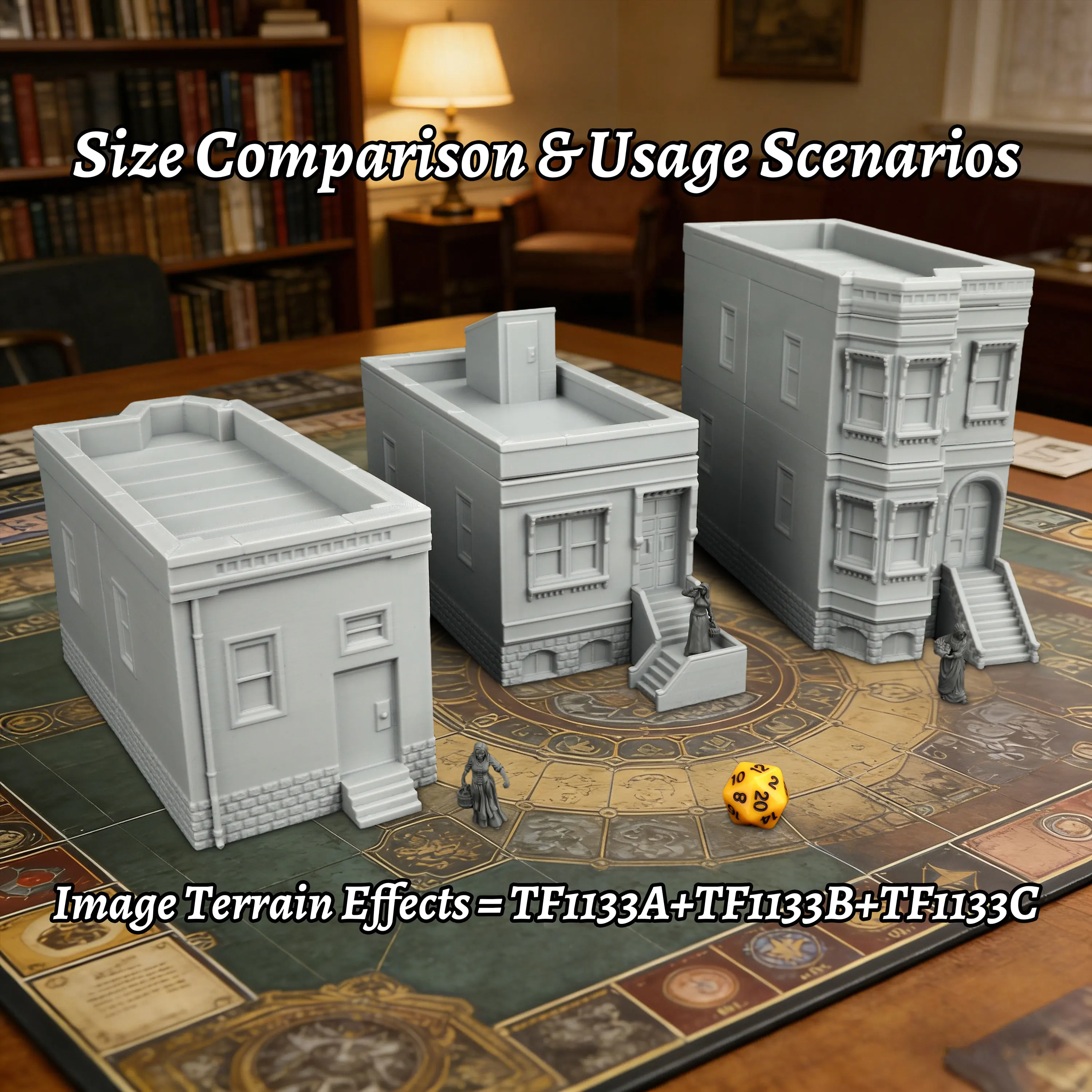 Miniature Modular Buildings Set – TTRPG Fantasy Terrain, Sci-Fi Accessories, RPG Gift, Collectible Scenery for Gaming Campaigns
