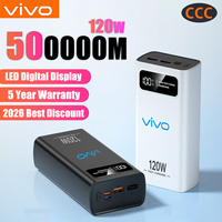 VIVO 200000mAh High Capacity 120W Super Fast Charging 3C Certification Power Bank Battery Display Power Bank For Iphone Xiaomi