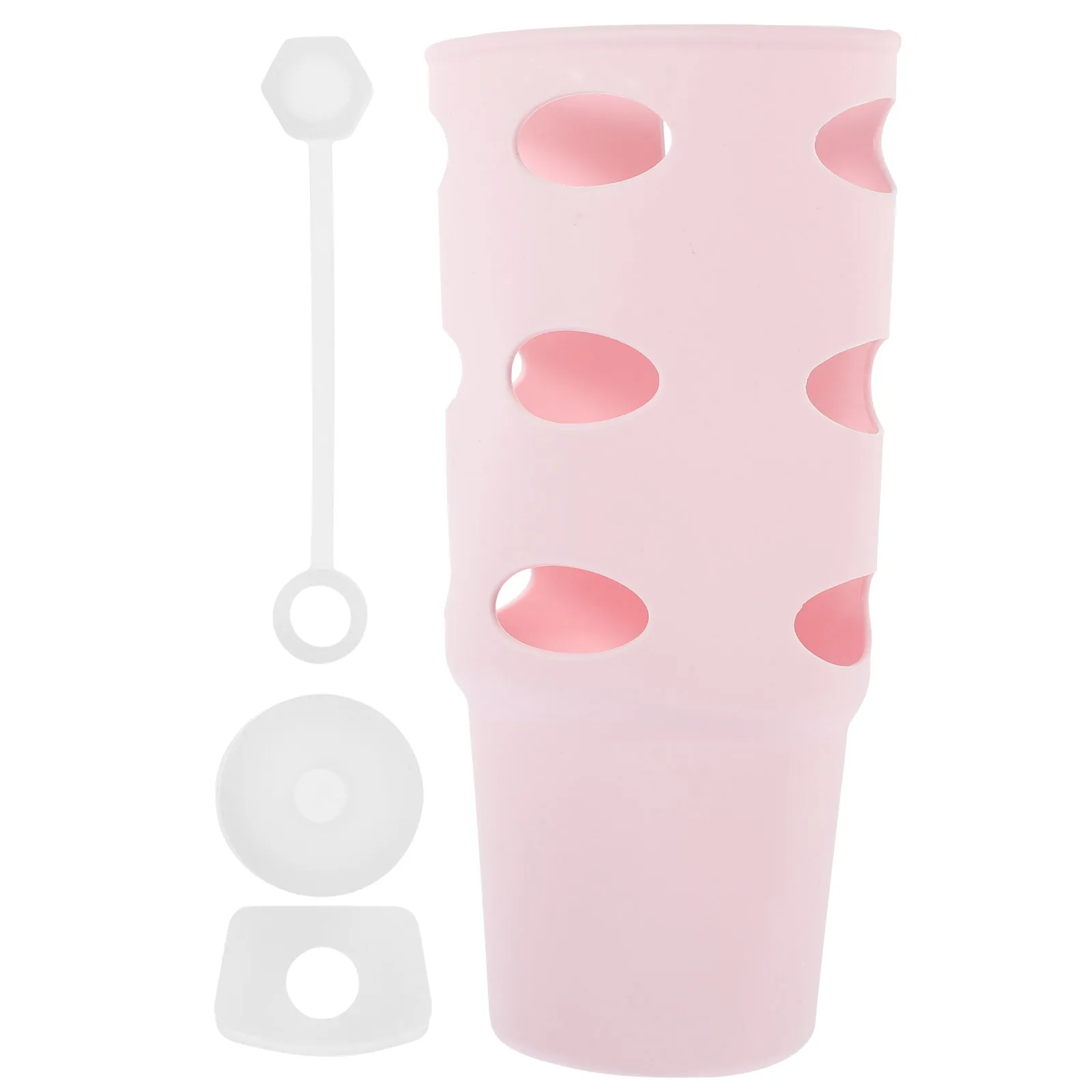 

1 set Water Bottle Protective Cover Silicone Boot 30oz Green Anti Scratch Cup Bottom Cover Non Fading Wear Resistant Bottle