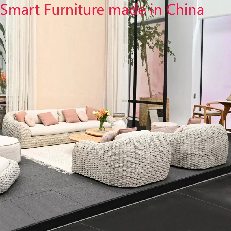 

Outdoor sofa, waterproof and sunscreen furniture, outdoor rural homestay, villa, courtyard, garden, terrace, leisure rattan w