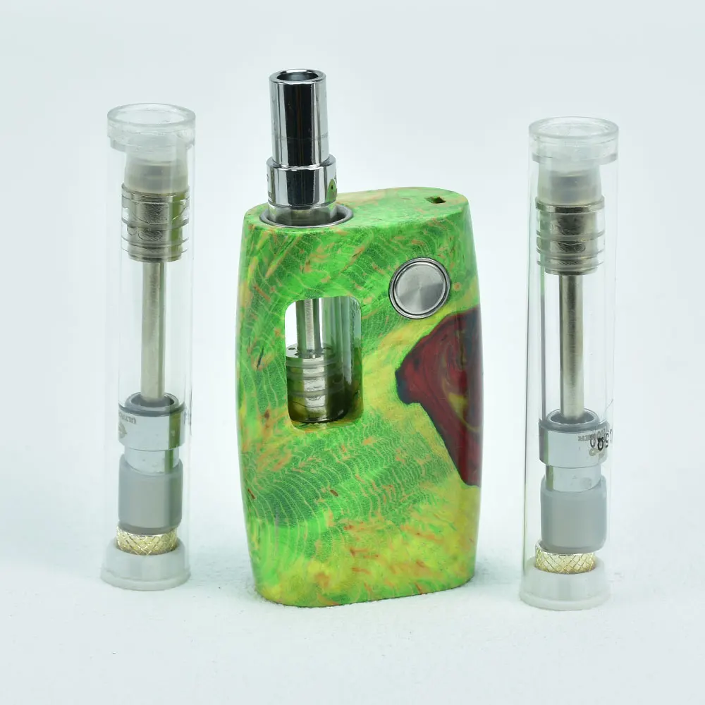 WolfCoolvape-caja de vaporizador de precalentamiento de madera estabilizada, voltaje Variable, rosca de 510, batería de 380mAh vs Sandwave MOD