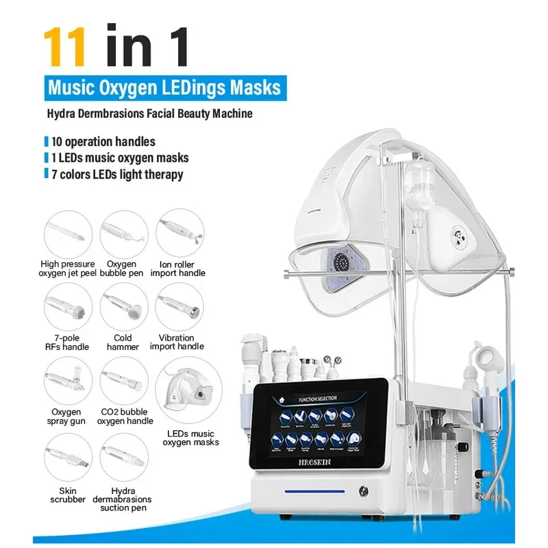 

2025 Глубокая очистка Дермабразия Инжектор кислорода Гидроаппарат для лица Аква пилинг для салона красоты