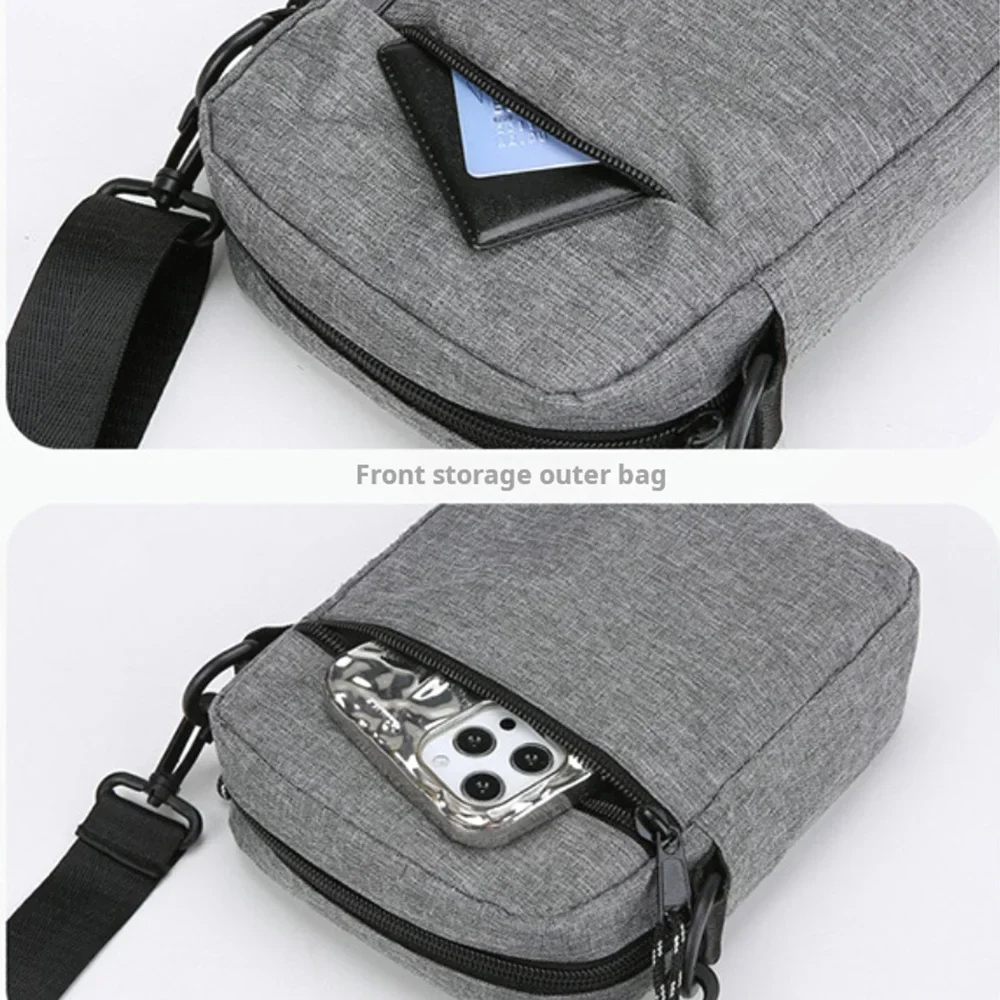 Men's Satchel Women's Bag Fashion Oxford Cloth Casual Diagonal Crossover Hand Machine Small Square Bag Handbags Luggage Bags image 4