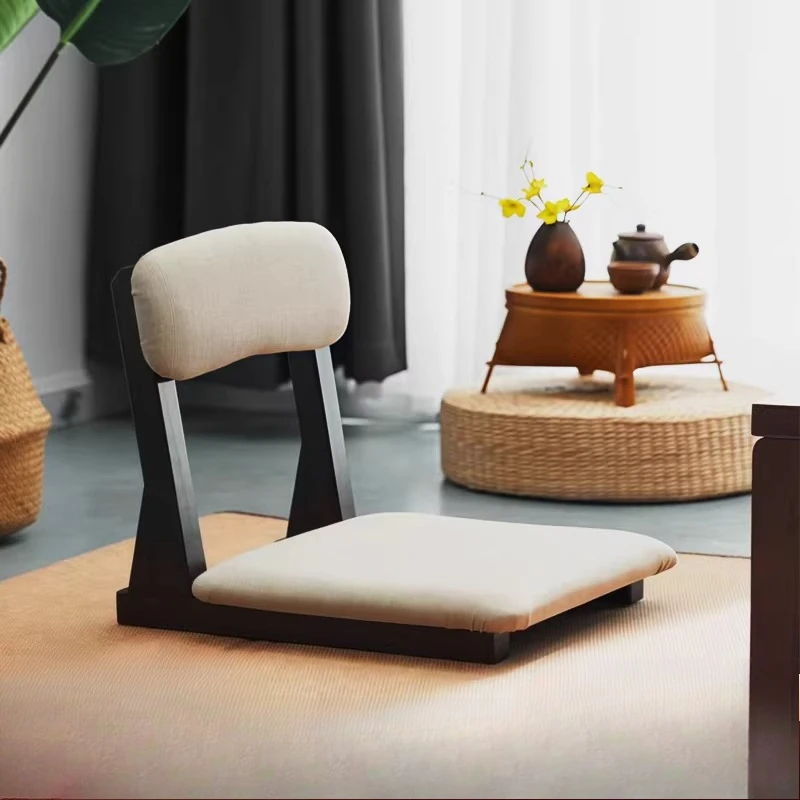 

Современное японское напольное кресло-татами из павловнии, без ножек, с мягким сиденьем, пуфик для эркера, низкопрофильный лаунжер для дома