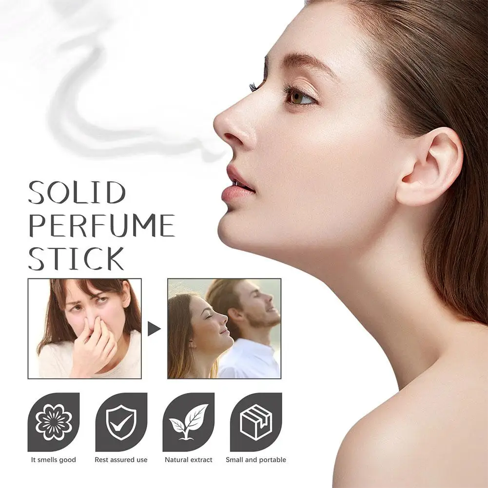 Твердые духи, устойчивый к поту, стойкий тонкий аромат, дезодорант для свиданий, свежий цветочный аромат, аромат феромонов, портативный твердый бальзам-стик