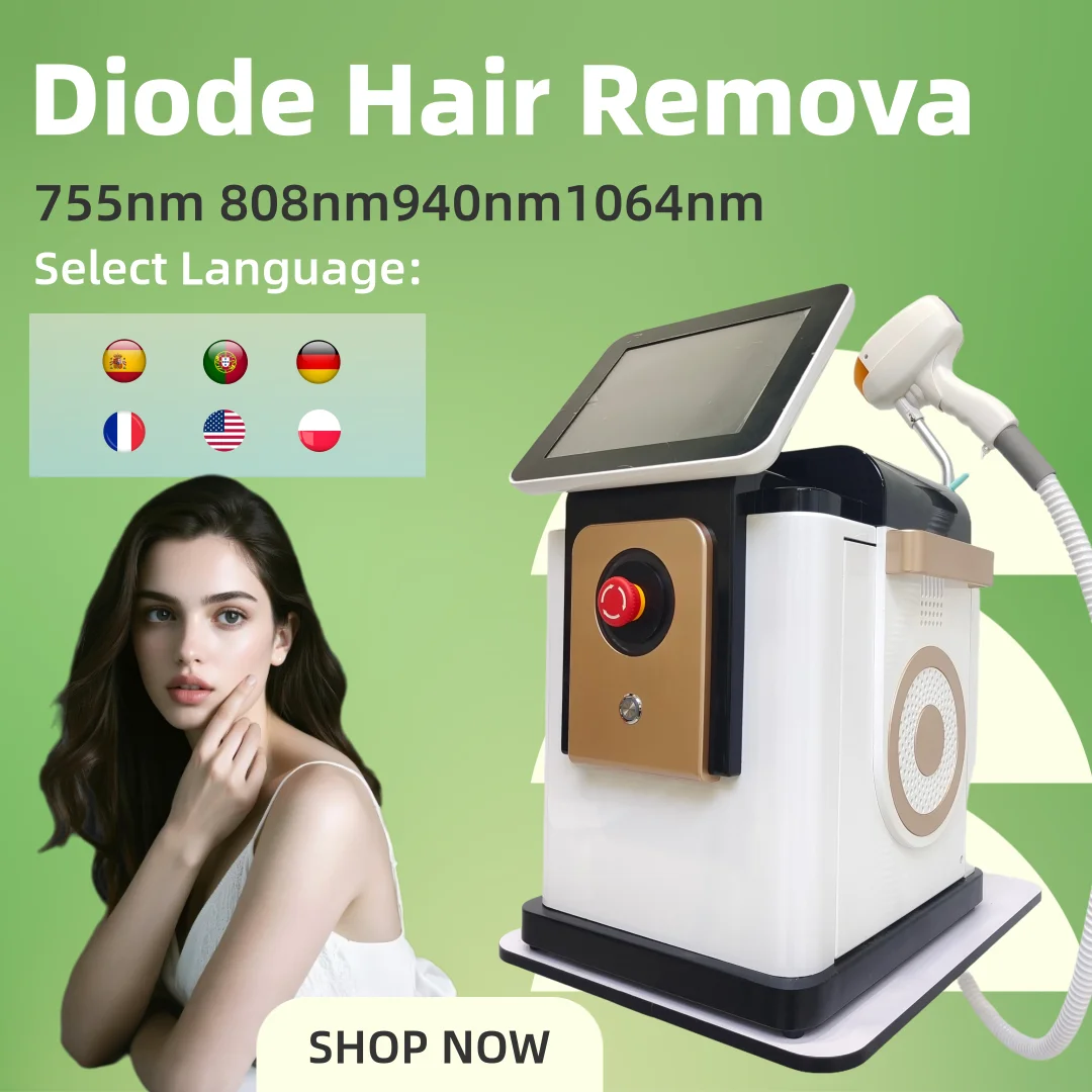 Newest 5000W Soprano Diode Ice Titanium Laser Hair Removal Machine 808nm Alexandrite 5 Waves Permanent Body Hair Reduction