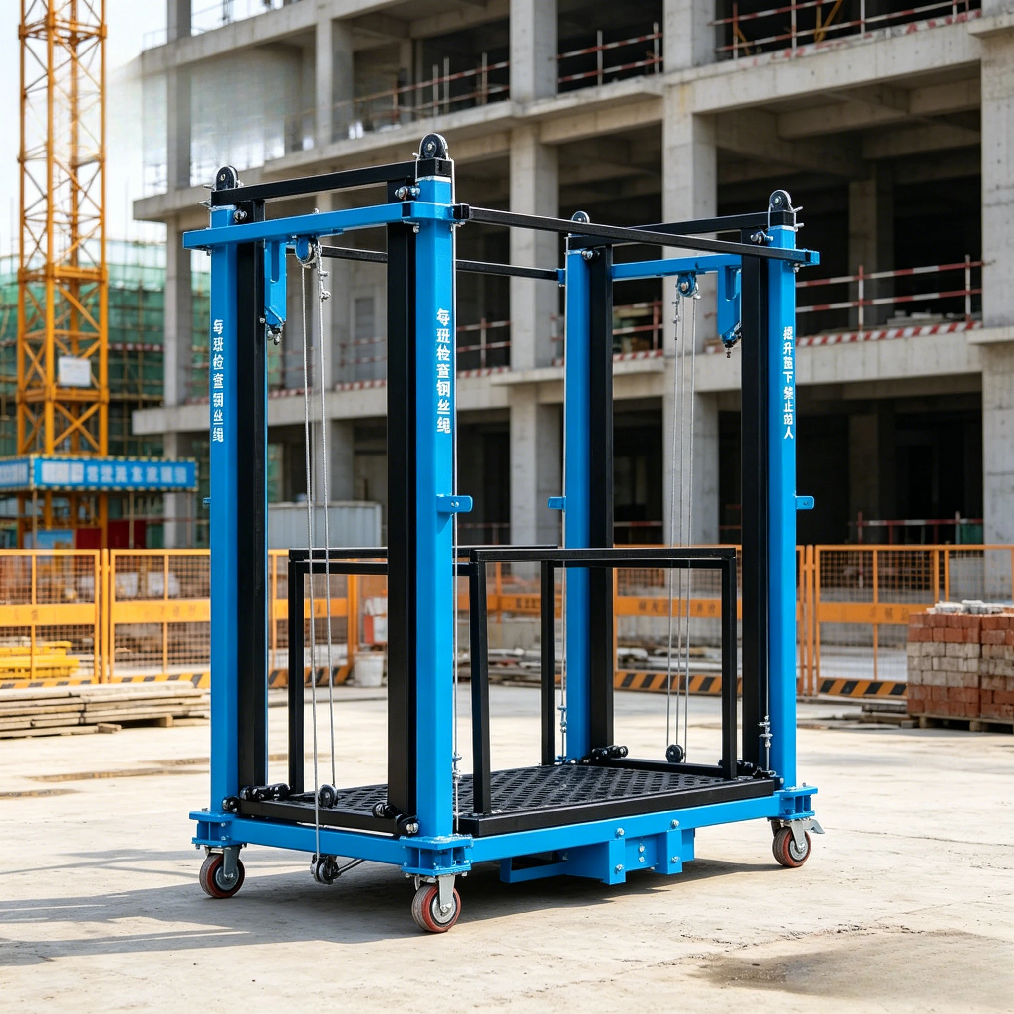 2-10M Portable Mobile Electric Scaffold Lift Telescopic Construction Lifting Platforms Durable Steel for Aluminum Metal Use