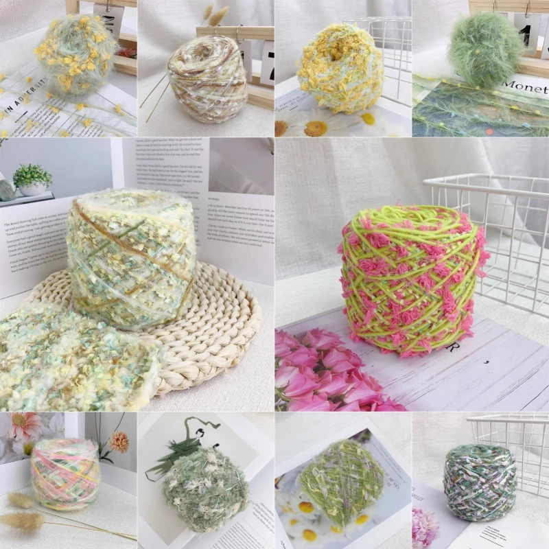 50g Christmas Series Yarn Handmade Blended Yarn Features Dreamy Handmade Hook Weaving Bag Hair Hoop Festival Decor Yarn