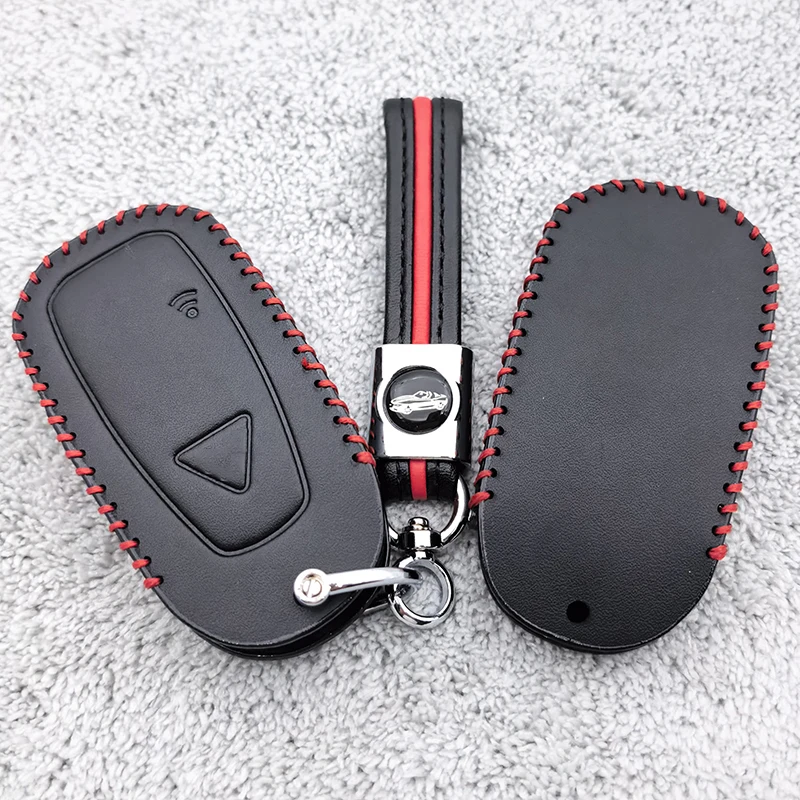Motorcycle Leather Key Cover for Triumph Speed Triple XC XE Scramble 1200 Rocket III Key Case Holder Keychain Shell Accessories