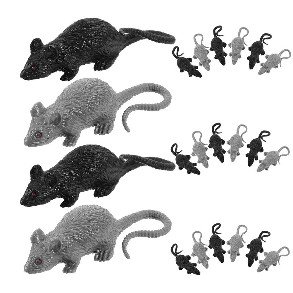 

24Pcs Lifelike Fake Mouse Realistic Rats Halloween Scary Animal Party Prank Decoration Props Plastic Rat Toy Rat