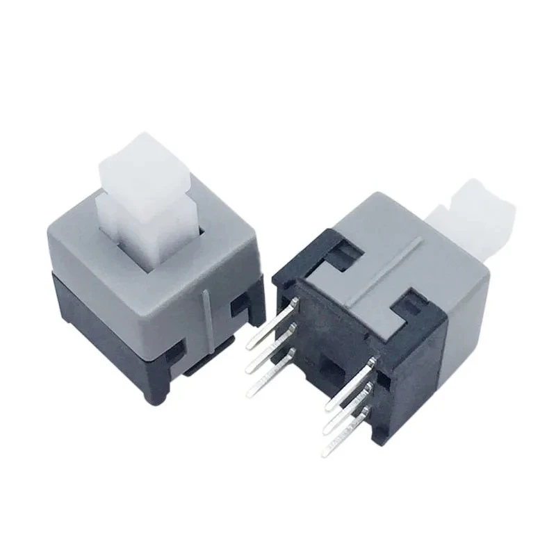 20PCS 8.5 * 8.5MM self-locking switch square head 3.3 X 3.3 double row 6 feet 3 X 3 interlocking control table button switch